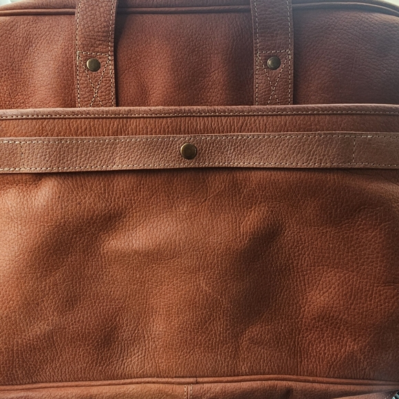 Myra Bag Brown and White Laptop Bag with Rustic Charm -actual Photos Added - Picture 7 of 10